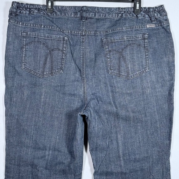 Liz‎ Claiborne Jeans Women 22W Blue Classic Bootcut Stretch Denim Dark 46x31" - Picture 5 of 6